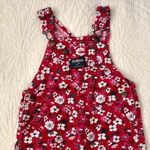 Oshkosh Corduroy Floral Overalls, Size 18 mos